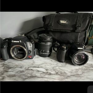 Canon Black Digital Camera with Versatile Lens Kit